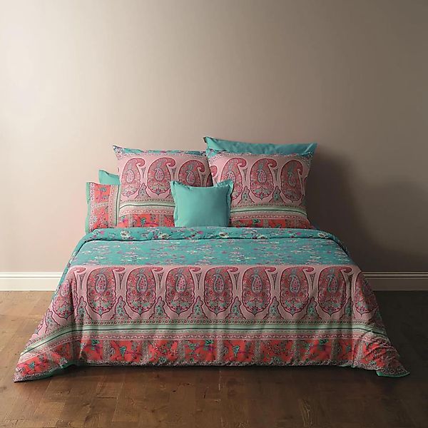 Bettwäsche Bassetti Mako Satin Genova T1 hellblau pink rosa 135x200 günstig online kaufen