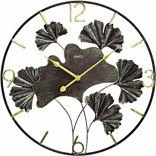 AMS Wanduhr, Quarzuhr, Metall, Wohnzimmer, Esszimmer, Küche, Arbeitszimmer, günstig online kaufen
