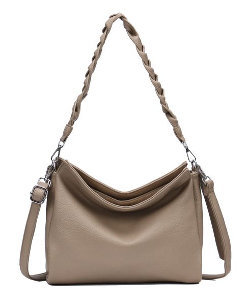 ITALYSHOP24 Schultertasche Damen Tasche Shopper FLECHTOPTIK günstig online kaufen
