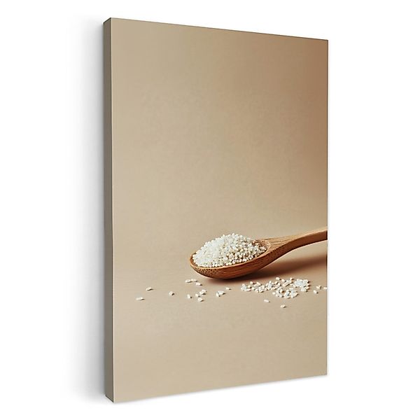 OneMillionCanvasses® Leinwandbild Löffel - Reis - günstig online kaufen