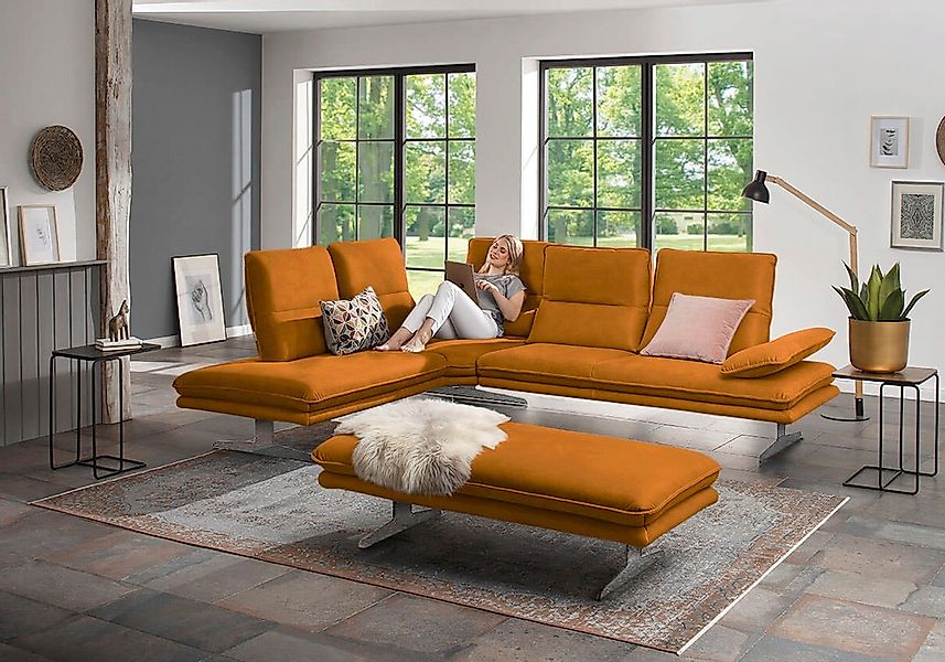 W.SCHILLIG Ecksofa »broadway, Designsofa, mit tollem Sitzkomfort, L-Form«, günstig online kaufen