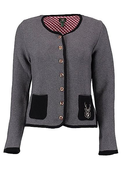 OS Trachten Strickjacke Enkeyo Trachtenjacke mit aufgesetzten Taschen, Hirs günstig online kaufen