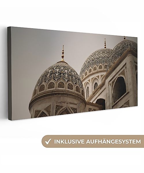 OneMillionCanvasses® Leinwandbild Panorama Mosaikkuppeln - Goldene günstig online kaufen