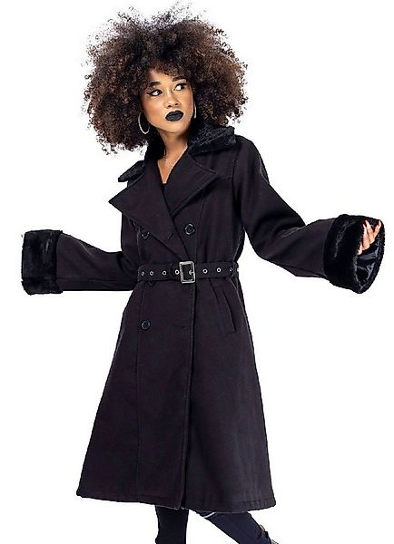 Rockabella Wintermantel Nesta Retro Vintage Rockabilly Schnalle Kunstfell günstig online kaufen