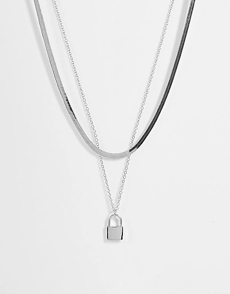 ALDO – Marzahn – Silberfarbene Halskette im Schlangen-Design günstig online kaufen