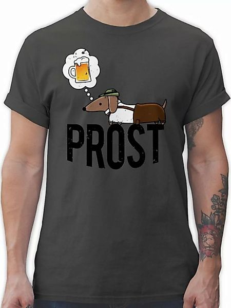 Shirtracer T-Shirt Prost mit Dackel und Bier Vintage Mode für Oktoberfest H günstig online kaufen