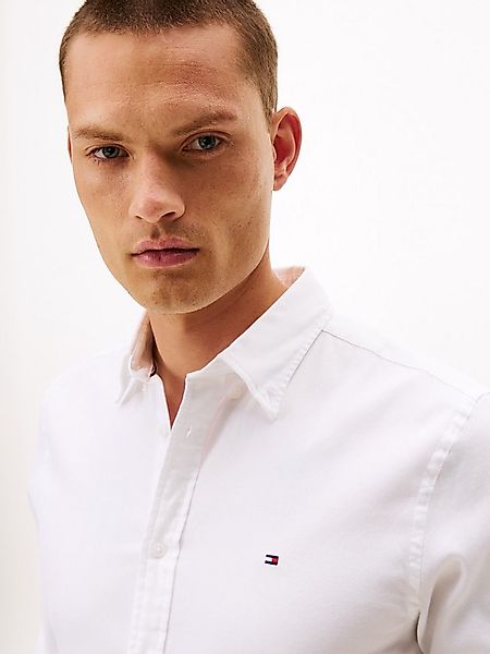 Tommy Hilfiger Langarmhemd DOBBY Slim Fit, Button-down-Kragen günstig online kaufen