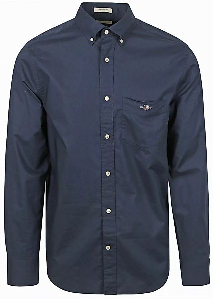 Gant Casual Hemd Poplin Navy - Größe 5XL günstig online kaufen
