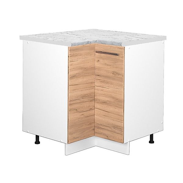 Vicco Eckunterschrank Fame-Line, Goldkraft Eiche/Weiß, 80.5 günstig online kaufen