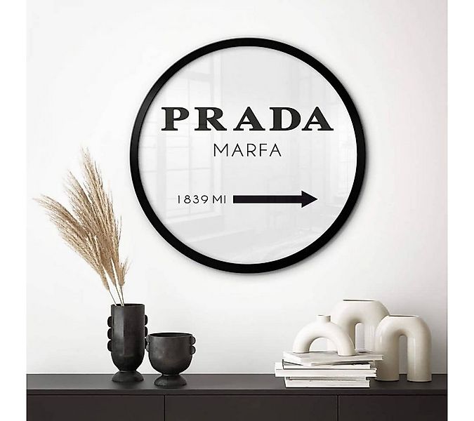 K&L Wall Art Poster Wandbild Poster Rund Fashion Kunst Installation Texas P günstig online kaufen