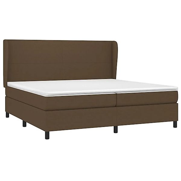 vidaXL Boxspringbett mit Matratze Dunkelbraun 200x200 cm Stoff 3127832 günstig online kaufen