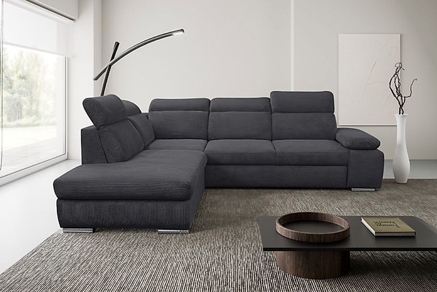 WERK2 Ecksofa »Alicante Cord, inkl. Bettfunktion & Bettkasten, Breite 280cm günstig online kaufen
