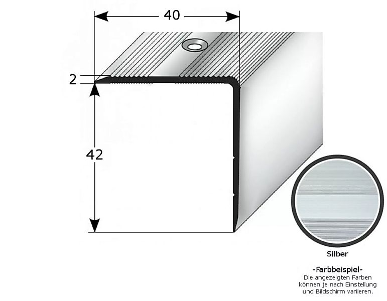 Treppenkante "Forli", Treppenkantenprofil / Winkelprofil (Größe 40 mm x 42 günstig online kaufen