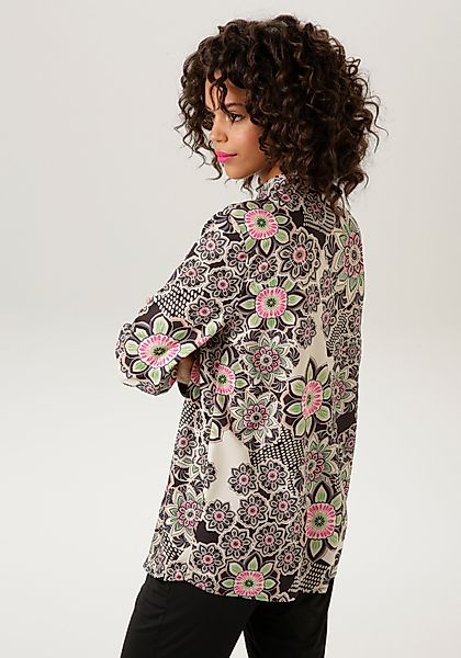 Aniston CASUAL Hemdbluse mit sensationellem Mandala-Blumendruck günstig online kaufen