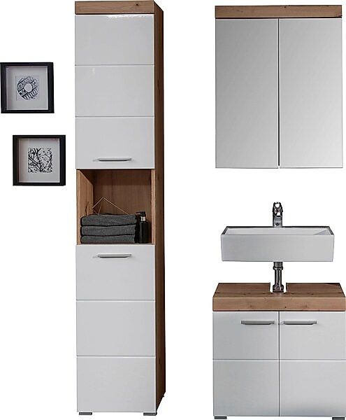 INOSIGN Badmöbel-Set »Avena«, (Set, 3 St.), Badmöbel - Hochschrank, Waschbe günstig online kaufen