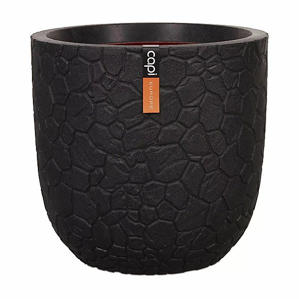 Capi Pflanztopf Kugel Clay Ø 35 cm x 34 cm Schwarz günstig online kaufen