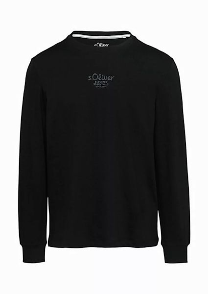 s.Oliver Langarmshirt Langarmshirt mit Logo-Stickerei Stickerei günstig online kaufen