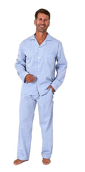 Normann Pyjama Normann Herren langarm Schlafanzug Pyjama gewebt zum durchkn günstig online kaufen