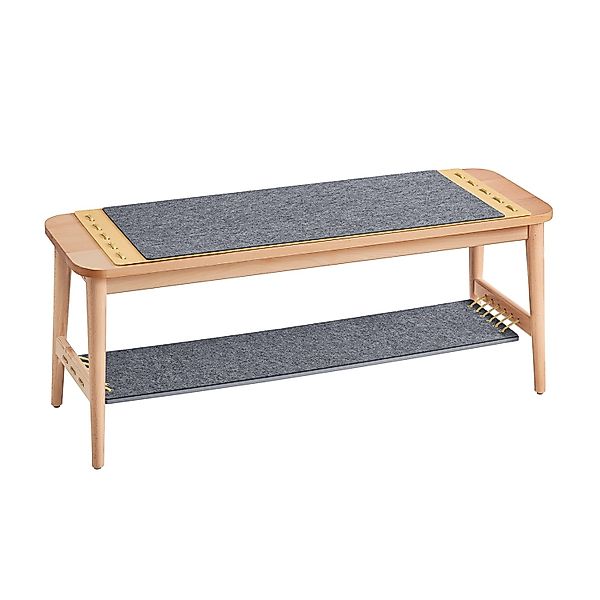 SoBuy Schuhbank mit Sitzfläche Dielenbank Bettbank Sitzbank Natur HFSR01-N günstig online kaufen