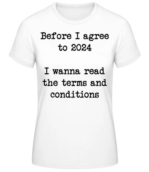 Terms And Conditions 2024 · Frauen Basic T-Shirt günstig online kaufen