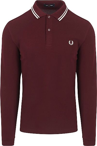 Fred Perry Langarm-Poloshirt Bordeaux 597 - Größe L günstig online kaufen