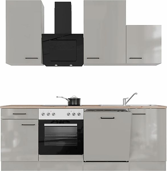 Flex-Well Küchenzeile "Lund" wahlweise mit E-Geräten, Breite 220 cm, glänze günstig online kaufen