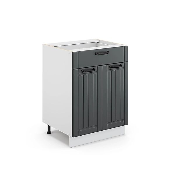Vicco Badschrank Fame-Line Anthrazit/Weiß 60 x 82 cm mit Schublade ohne Arb günstig online kaufen