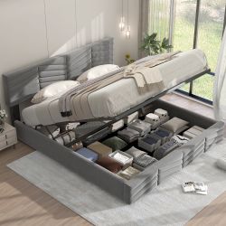 REDOM Polsterbett Doppelbett Bett Stauraumbett Jugendbett günstig online kaufen