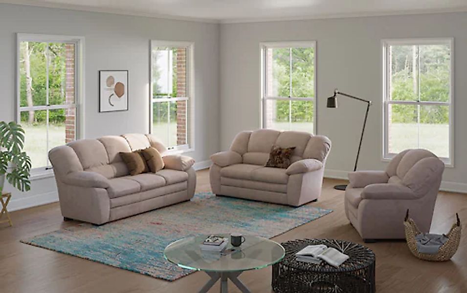 COTTA Polstergarnitur »Casino« Set, 3 Stk. tlg. Sessel, 2-Sitzer, 2,5-Sitze günstig online kaufen