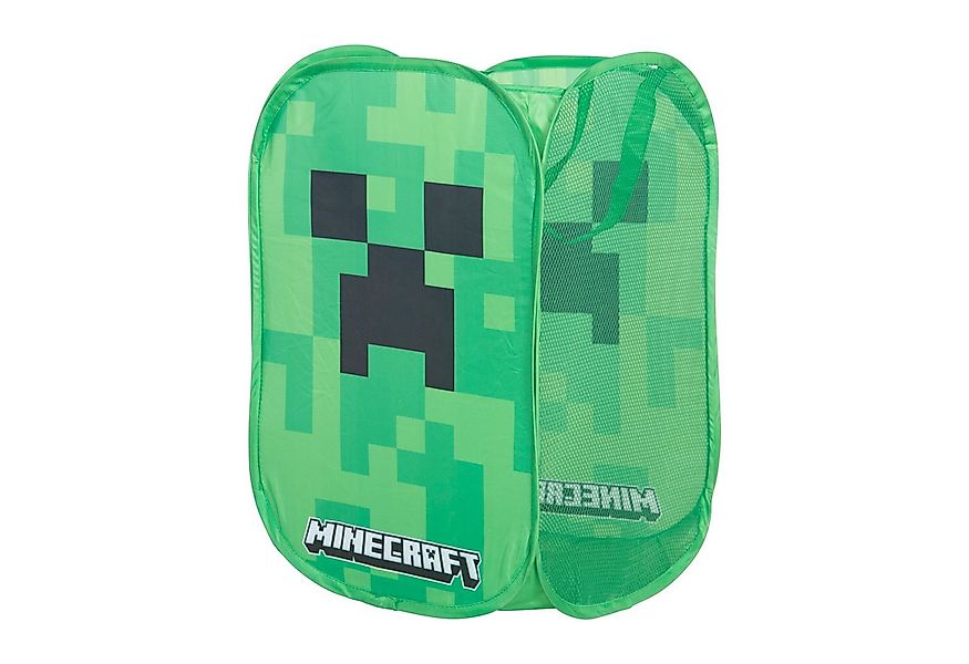 Minecraft Wäschekorb aus Stoff - Wäschebox - Faltbar mit 2 Hänkeln - Mit Cr günstig online kaufen