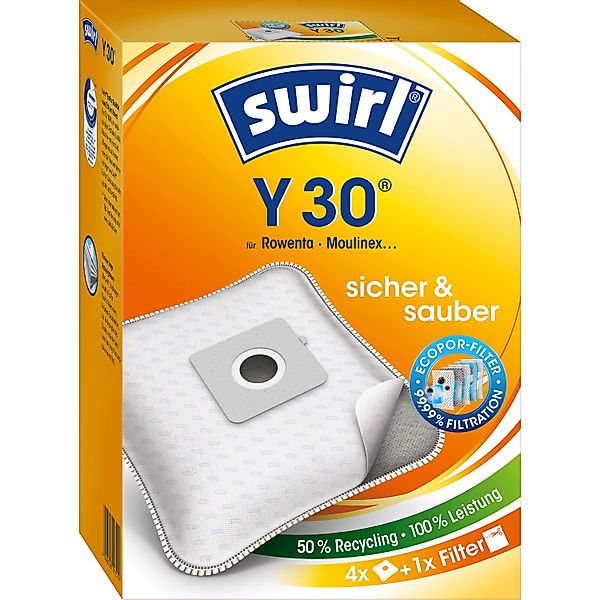 Swirl® Staubsaugerbeutel Y 30® EcoPor® 4 St. günstig online kaufen