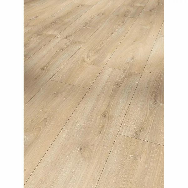 Parador Basic 600 Laminat 8 mm Wasserfest Eiche Nova Hell Gekälkt günstig online kaufen
