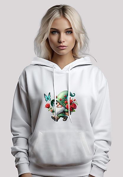 F4NT4STIC Kapuzenpullover "Gnom Frühling Blumen Schmetterling", Premium Qua günstig online kaufen