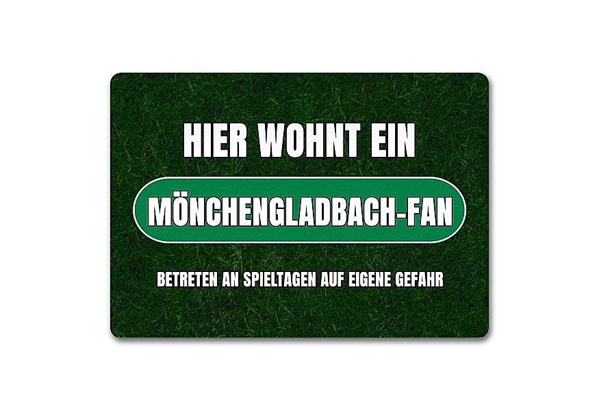 speecheese Fußmatte Hier wohnt ein Mönchengladbach Fan Fußmatte in 35x50 cm günstig online kaufen