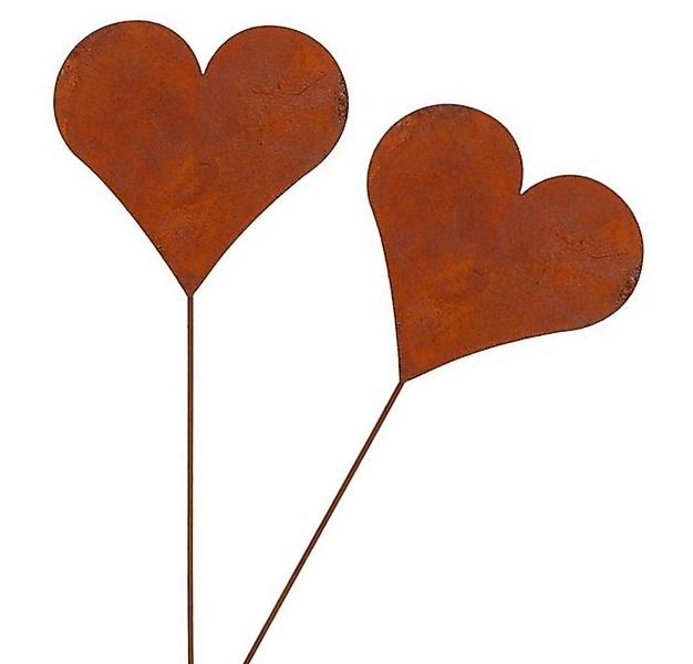 Macosa Home Gartenstecker (Blumenstecker, Braun Rostig, 10 x 10 x 35 cm, 2- günstig online kaufen