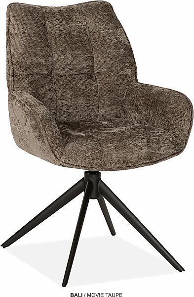 OMG Design Esszimmerstuhl "Bali" (Set) 1 Stk. Stoff Drehstuhl mit auto-retu günstig online kaufen