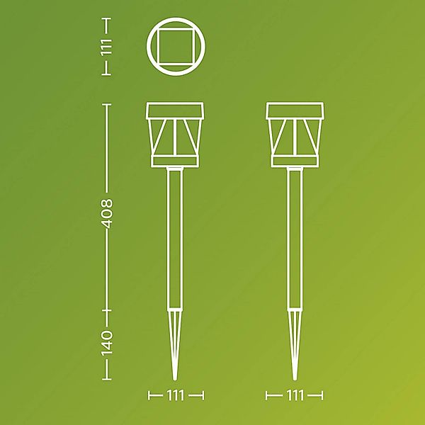 LED Solar Erdspießleuchte Avery in Schwarz 4x 0,45W 200lm IP44 mit Dämmerun günstig online kaufen