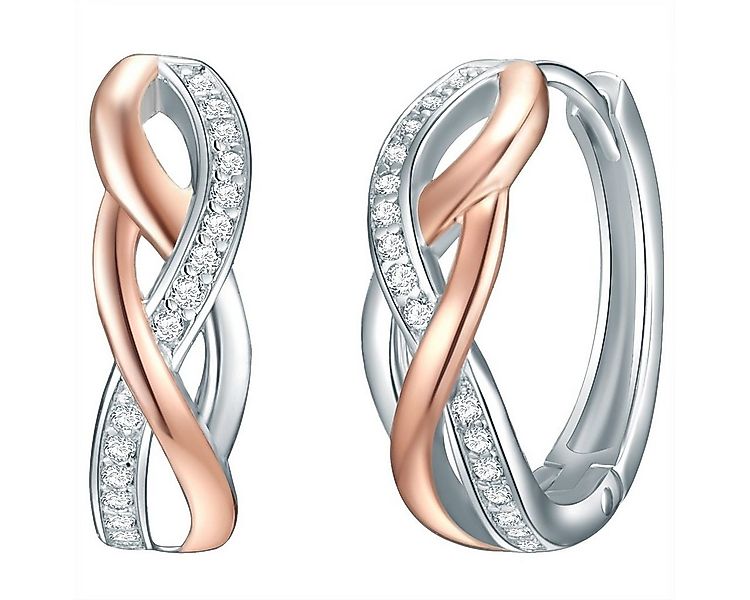 Rafaela Donata Paar Creolen silber/roségold, aus Sterling Silber günstig online kaufen