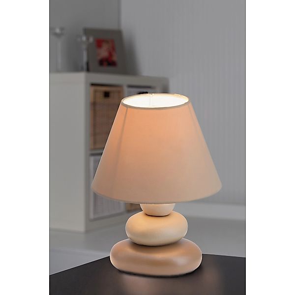 Brilliant Tischleuchte Paolo, Lampe Paolo Tischleuchte braun 1x D45, E14, 4 günstig online kaufen