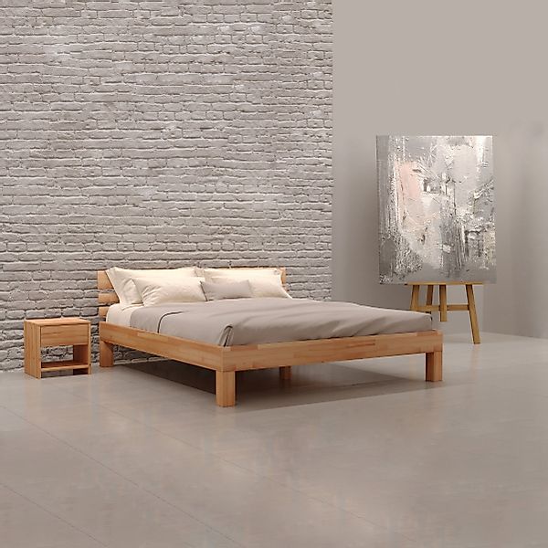 Krok Wood Massivholzbett Julia in Buche günstig online kaufen