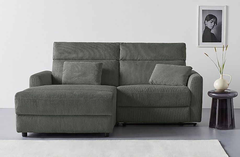 OTTO home Ecksofa JENNA, L-Form, 209cm, manuelle u. elektrische Funktion, m günstig online kaufen