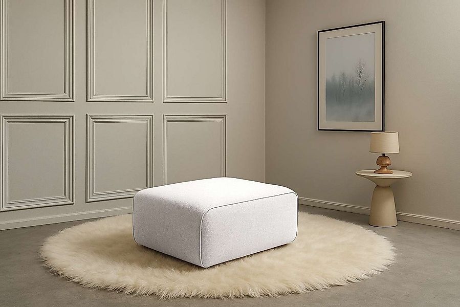 Home affaire Polsterhocker Noord 92/66 cm, mit Kedernaht, schöne Serienergä günstig online kaufen