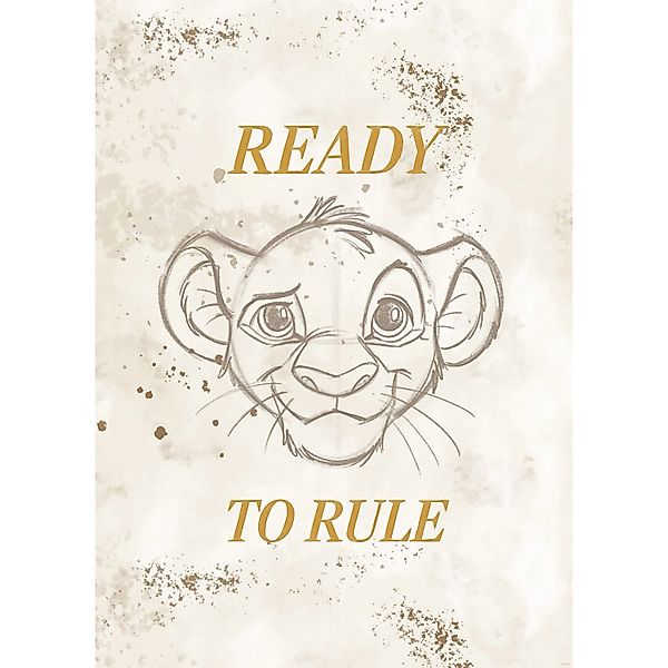 Komar Wandbild Disney The Lion King Ready to Rule 50 cm x 70 cm Beige günstig online kaufen
