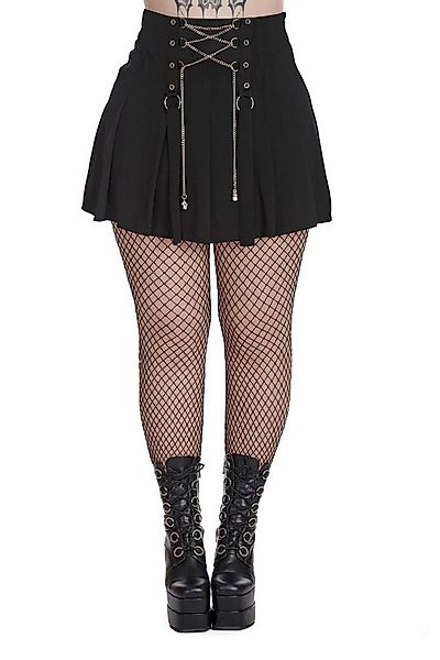 Banned Plisseerock Isadora Schwarz Punk Gothic Goth Grufti günstig online kaufen