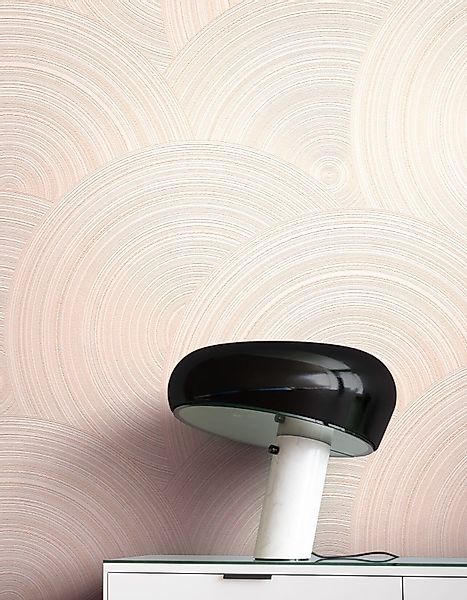 Newroom Vliestapete, Rosa Tapete Ethno Kreise günstig online kaufen