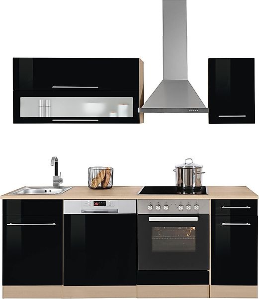 KOCHSTATION Küchenzeile »KS-Eton« mit E-Geräten, Breite 210 cm günstig online kaufen