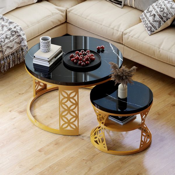 HAUSS SPOLE Couchtisch 2-teiliges Beistelltisch-Set aus günstig online kaufen