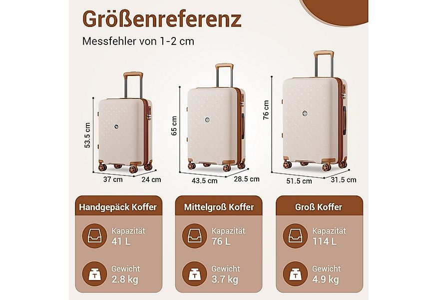 KONO Business-Koffer Premium Reisekoffer Ultimate – Leichter PP-Koffer mit günstig online kaufen