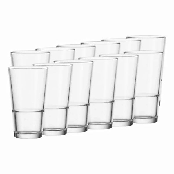 LEONARDO EVENT Trinkglas Stapelbecher 330ml 12er Set Trinkgläser transparen günstig online kaufen