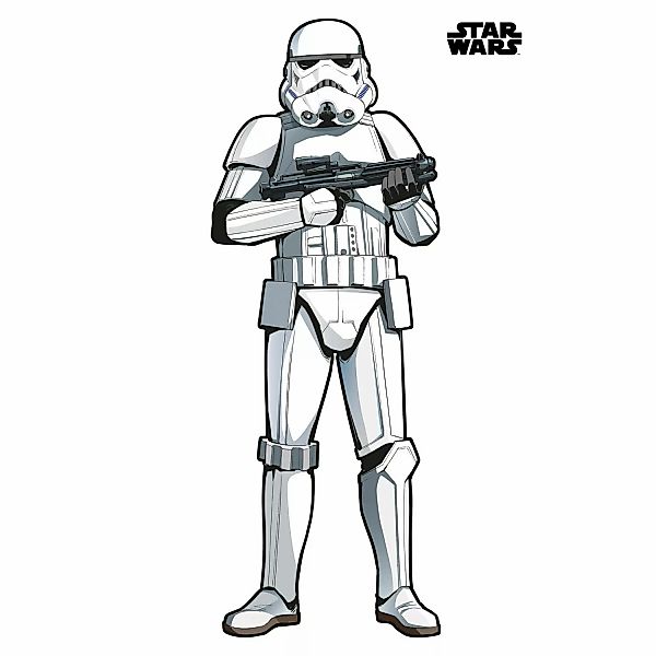 Disney Wandtattoo Star Wars Stormtrooper Xxl Schwarz-Weiß 127 x 188 cm 6124 günstig online kaufen